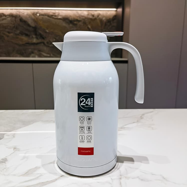 Fuguang Thermos Kettle 2.2L Large Capacity 304 Stainless Steel Thermos Bottle Household Thermos Press-Type Hot Water Boiling Water Bottle
