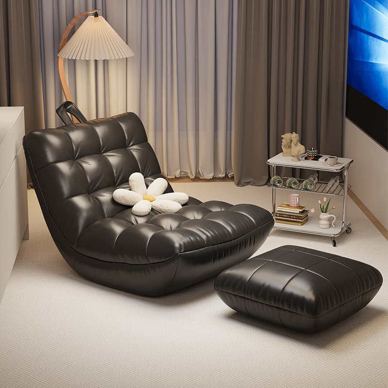 Lazy Single Sofa That Can Recline and Sleep, Tatami Reading Chair for Balcony Bay Window, Trendy Princess Room Small Sofa for Living Room