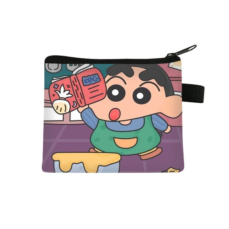 Crayon Shin-Chan Cartoon Coin Purse for Children to Store Lucky Money, Coins, and Small Items, Canvas Pouch