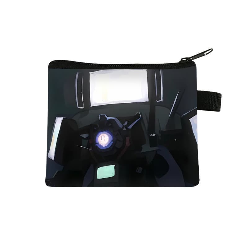 Monitor-Themed Toilet Coin Purse, New Stylish and Fashionable Children's Coin Storage Bag, Canvas, Stain-Resistant