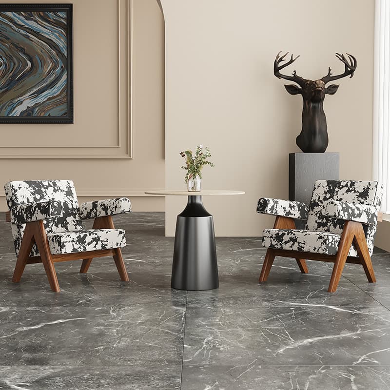 Medieval Style Single Chair Living Room Balcony Leisure Sofa Chair Table and Chair Combination Beauty Salon Club Reception Negotiation Sofa