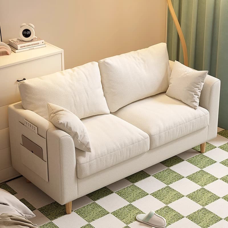 Sofa for Living Room, Lazy Sofa, Simple Balcony Bedroom Three-Seater Trendy Fabric Simple Sofa, Small Sofa, Double Sofa