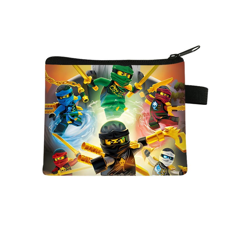 Ninjago Cool and Stylish Coin Purse for Kids, Handheld Storage for Coins, Small Zippered Bag, Trendy and Fashionable for Boys