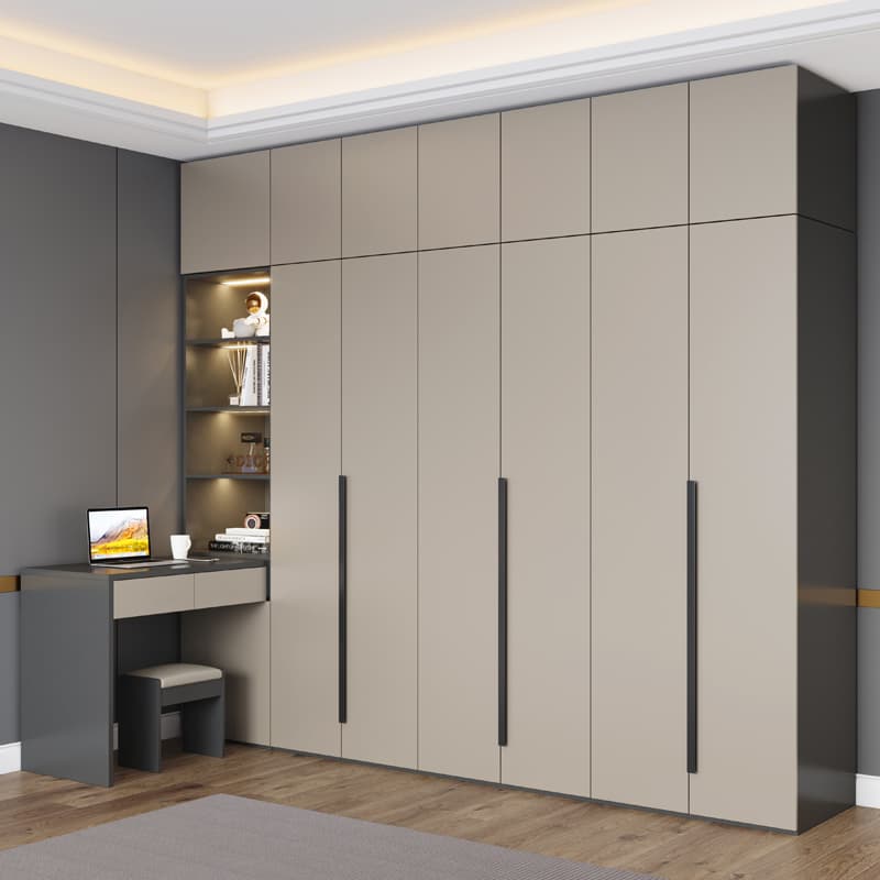 Wardrobe, Dressing Table, Desk Combination, Modern and Simple, Small Apartment, Home Bedroom Storage Cabinet, Finished Large Wardrobe