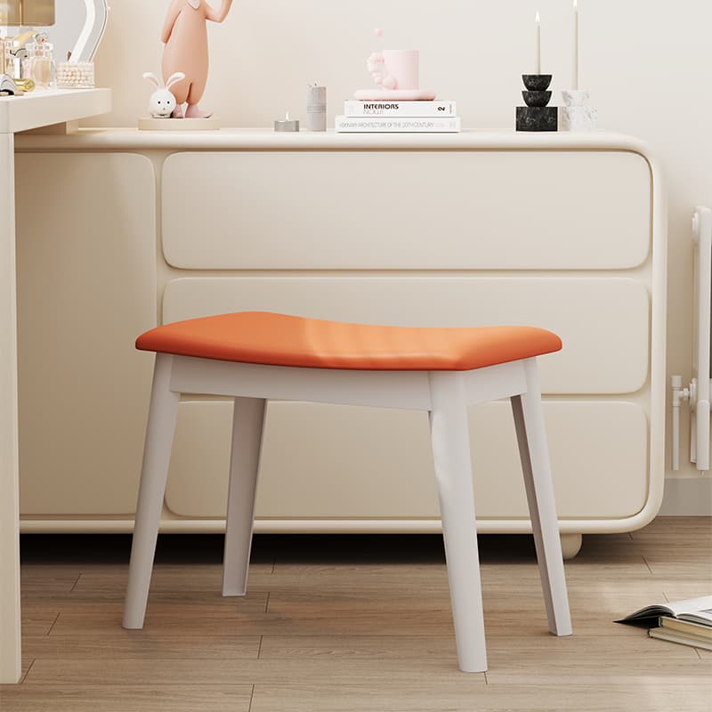 Makeup Stool with a Light Luxury and High-End Feel, Dressing Table Stool for the Master Bedroom, Cream-Style Dressing Room Chair for Girls' Bedroom, Manicure Chair