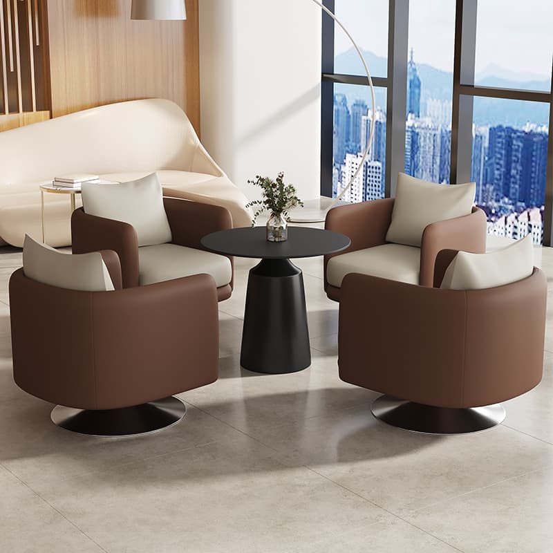 Italian Single Leisure Chair Bar Club Swivel Sofa Chair Office Area Exhibition Hall Commercial Reception Negotiation Table and Chairs