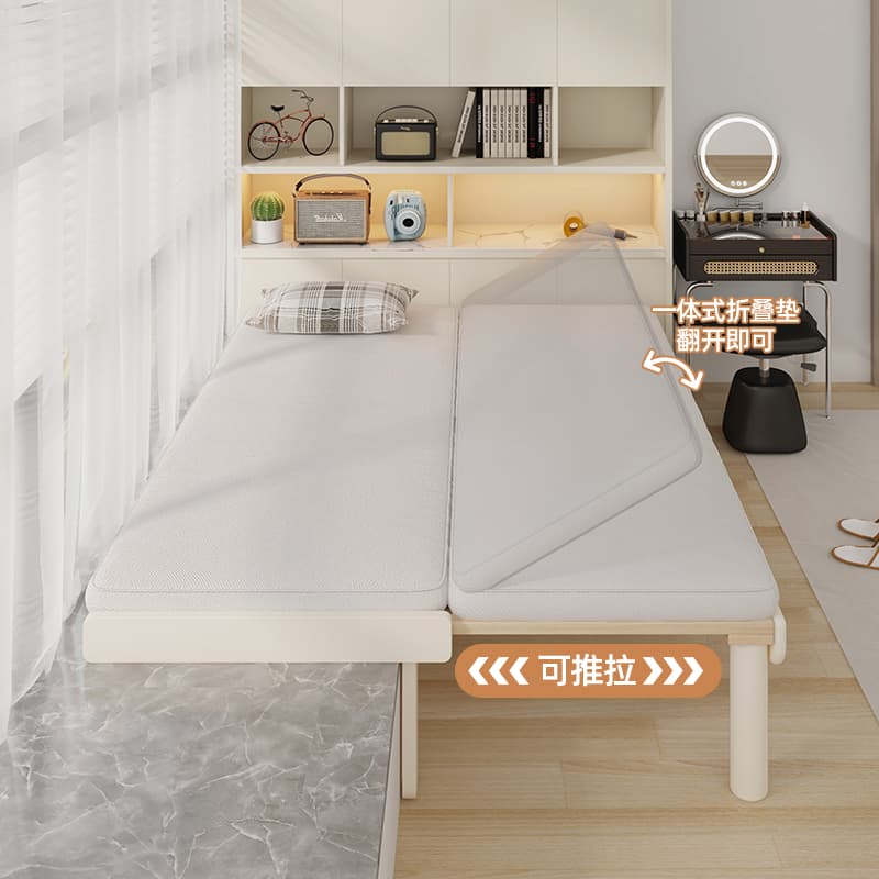 Retractable Bed for Bay Window, 1.2m Guest Bedroom, Small Apartment, Study Room Renovation, Temporary Overnight Bed, Window Sill Solid Wood Pull-Out Bed