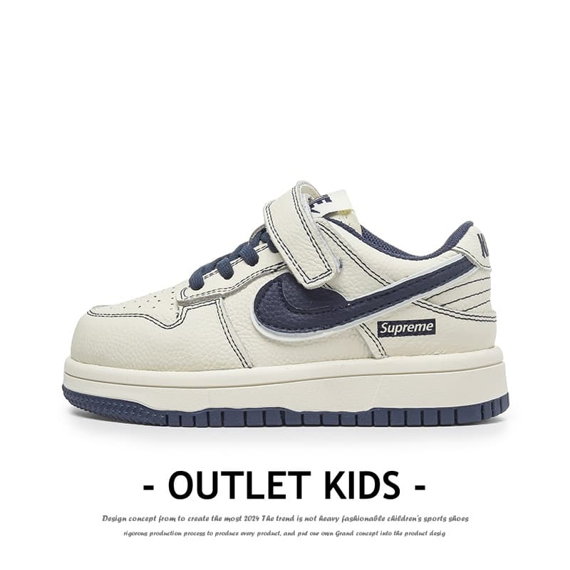 Boys' Casual Sneakers 2025 Spring and Autumn New Style Girls' White Shoes Kidsren's Trendy Brand Genuine Leather Low-Top Sports Shoes