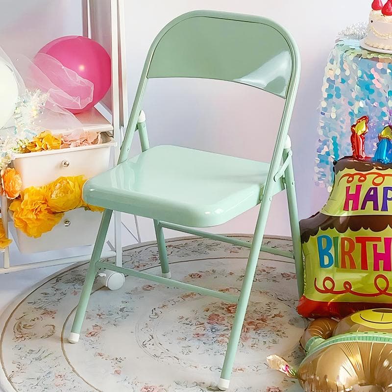 Folding Chair, Comfortable for Long Sitting, Suitable for Milk Tea Shops, Cafes, with Backrest, for Home Use, Trendy, ins Girls' Bedroom Vanity Chair