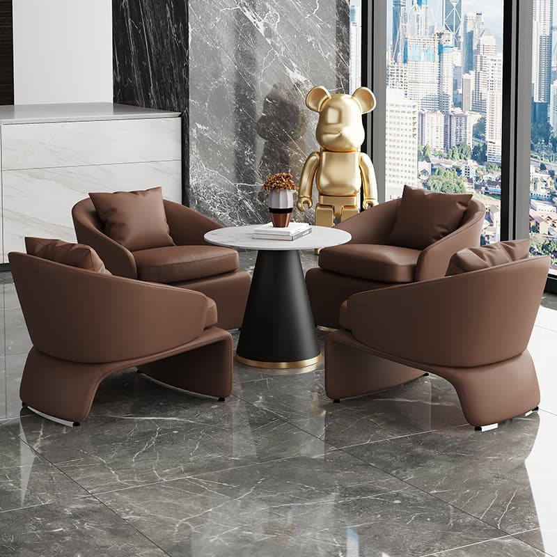 Accessible Luxury Single Leisure Chair Hotel Hall VIP Room Reception Table and Chair Combination Oral Beauty Club Negotiation Chair