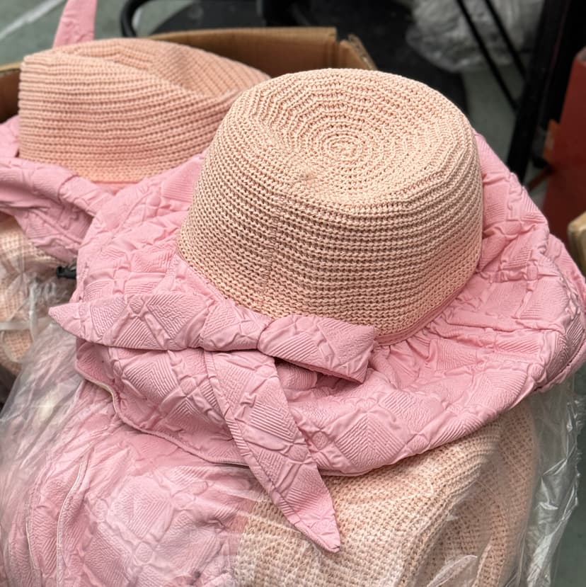 Clearance Sale: Export Overstock Sun Hat, Pink Women's Wide Brim Sun Protection Fashionable Versatile Fisherman Hat, Face Covering