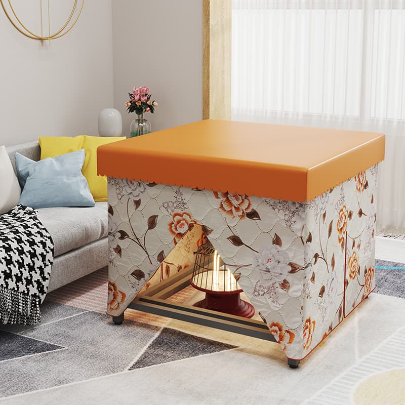 Fire Table Household 2024 New Square Fire Rack Stainless Steel Dining Table Multi-Functional Heating Foldableing Table