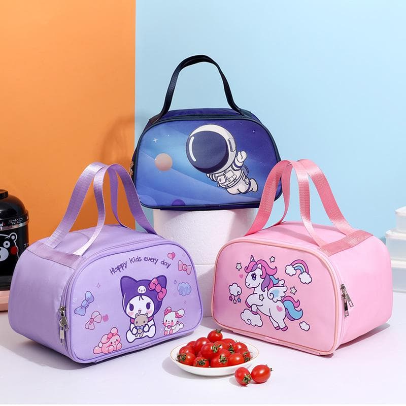 Special Lunch Box Bag for Primary School Students, Waterproof, Thickeneded Aluminum Foil Lunch Box with Rice Pocket, Insulated Kidsren's Lunch Bag