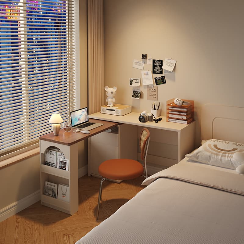 2025 New Space-Saving Desk for Small Rooms, Specially Designed for Junior and Senior High School Students, Small Corner Rotating Writing Desk for Home Use