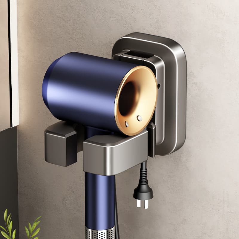 Suction Cup Hair Dryer Holder, No-Drill Wall-Mounted Hair Dryer Rack, Bathroom Hair Dryer Stand, Storage Organizer