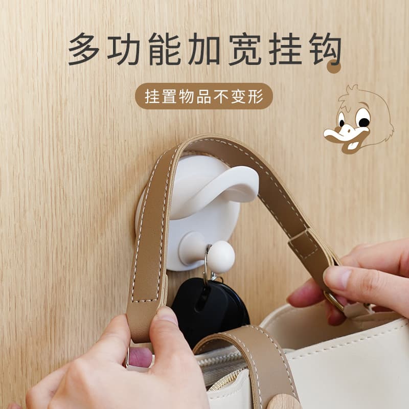 Strong Adhesive Hooks for Wall Mounting, No Drilling Required, Behind Door, for Backpacks, Kitchen, Heavy-Duty, Traceless, Hat and Coat Hooks
