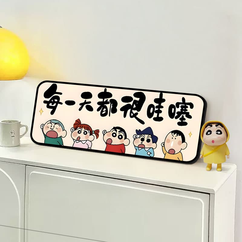 Crayon Shin-Chan Entrance Hall Decorative Painting, High-End Desktop Decoration Painting, Living Room Ornaments, Hanging Painting, Bedroom Wall Mural