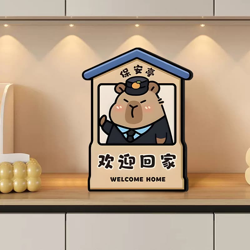 Cartoon Cute Entrance Decoration Painting Crayon Shin-Chan Living Room Entrance Welcome Home Desktop Creative Ornament