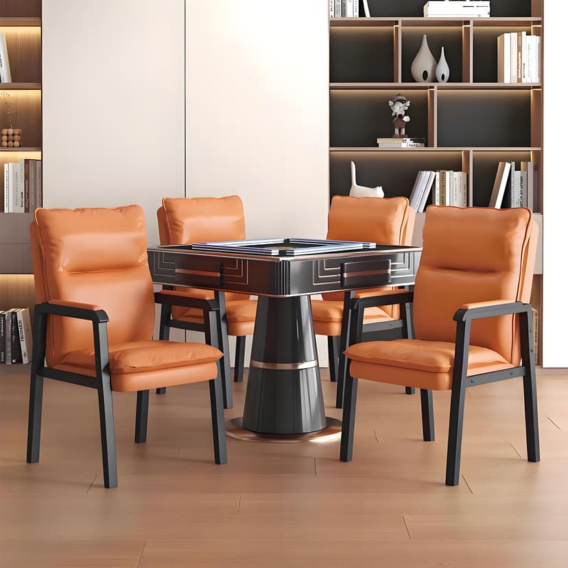 Chess and card room special mahjong chair four sets of office chair For Home backrest stool Classy reception chess and card chair