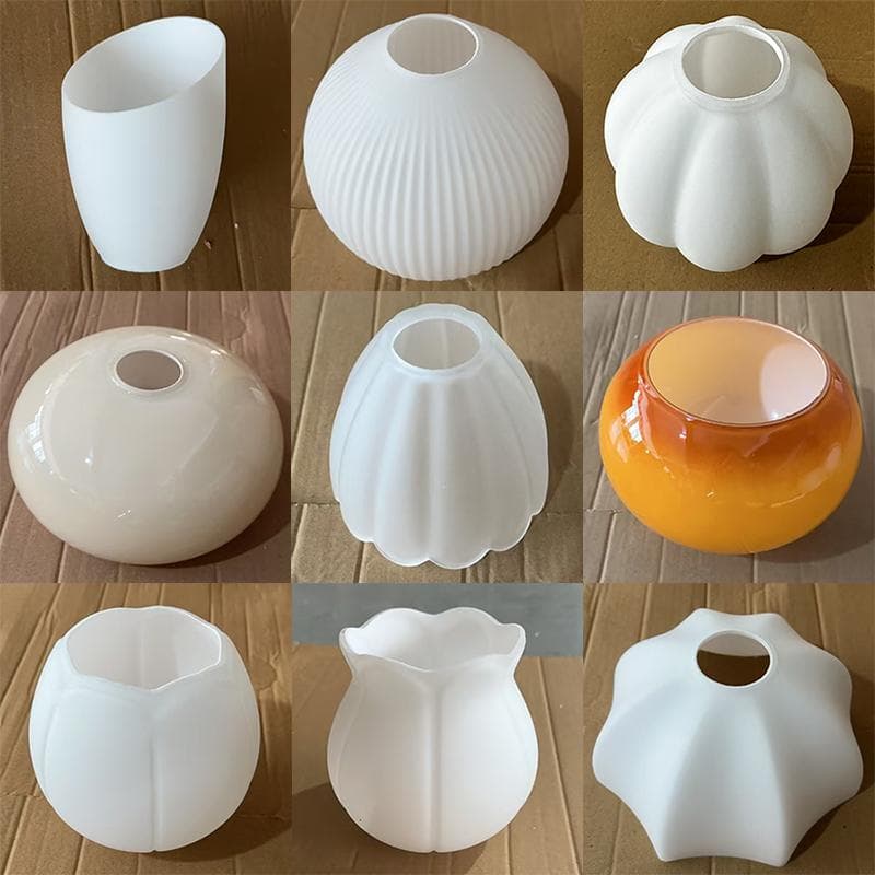 Frosted Glass Lampshade Accessories for Dining Room and Bedroom, E27 Socket Wall Lamp, Chandelier, Table Lamp, DIY Replacement Lampshade, Lighting Accessories
