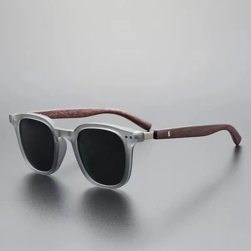 New arrival Sunglasses Men's Handsome Trendy Retro Wood Grain Popular ins Hit Style Anti-UV Flat Mirror Women's Sun Protection