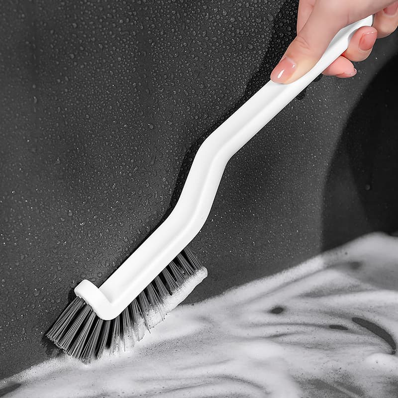 Multi-Functional No-Dead-Angle Crevice Brush, Bathroom Floor Crevice Brush, Hard-Bristled Floor Tile Cleaning Brush, Toilet Brush