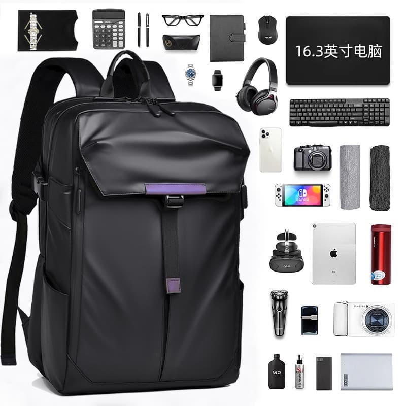 Computer Bag Backpack Men's 16-Inch 2024 New Backpack College Student Travel Bag Business Work Clothing Bag Business Trip School Bag