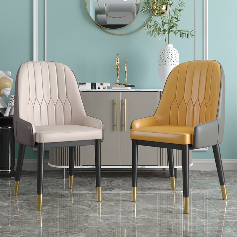 Modern Light Luxury Backrest Chair, Dining Chair, Leisure Chair, Coffee Shop/Hotel Chair, Simple Home Chair, Thickened for Long Sitting Without Fatigue