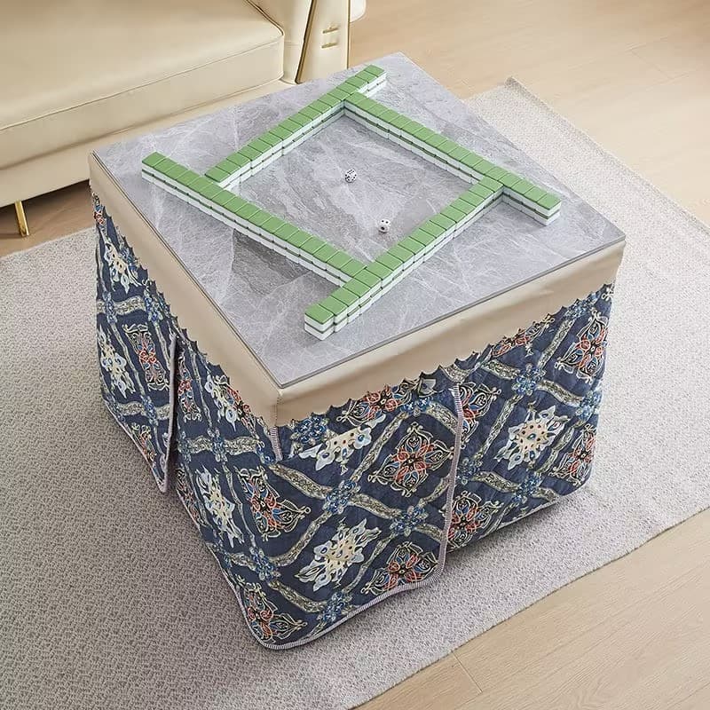 Fire Table Winter Stall Stainless Steel Heating Dining Table Mahjong Egg Camping Style Portable Square Foldableing Table