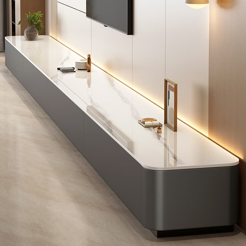 Rock Board TV Cabinet Floor Living Room For Home 2025 New arrival Accessible Luxury Fancy Small Apartment Coffee Table TV Cabinet Combination