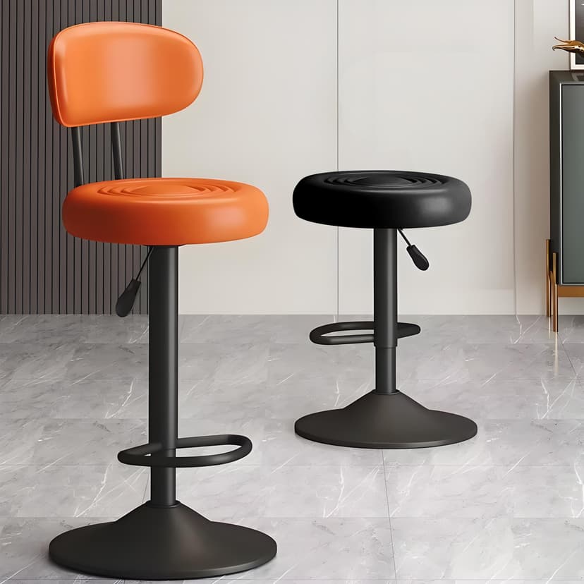 Bar Chair Sitting for a Long Time Not Tired For Home High Stool Liftable Rotate Cashier Front Desk Bar Stool Backrest Bar Chair