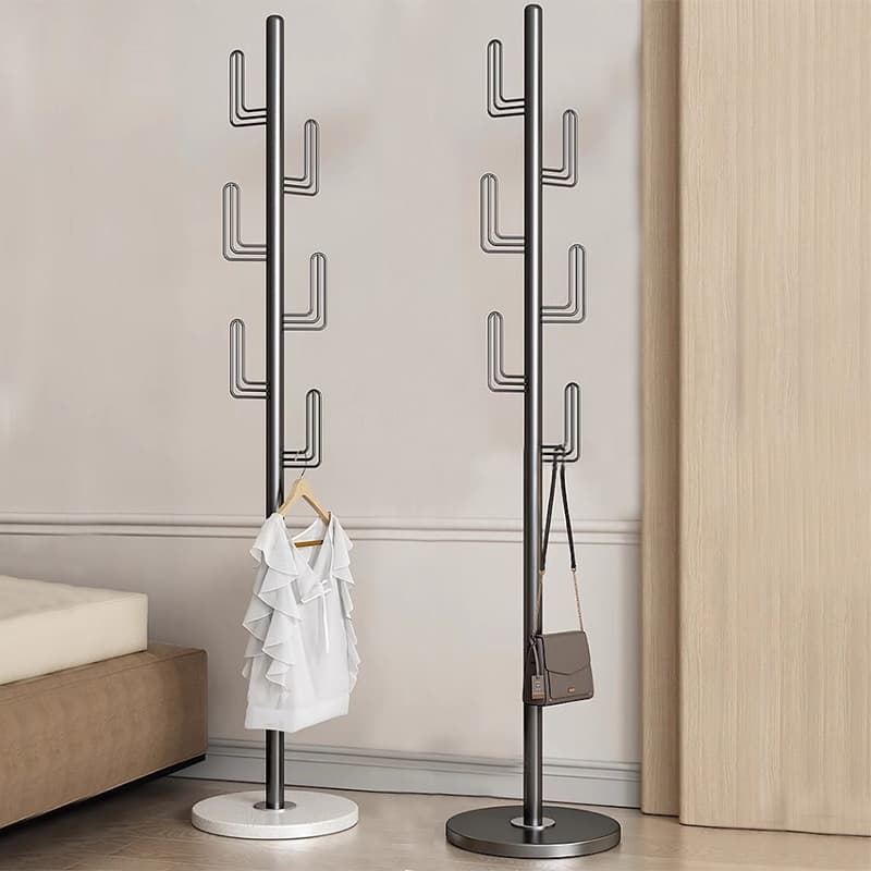 Coat Rack Floor-Standing Bedroom Clothes Rack Clothes Rack Home Living Room Clothes Hanging Artifact Simple Vertical Clothes Hanger