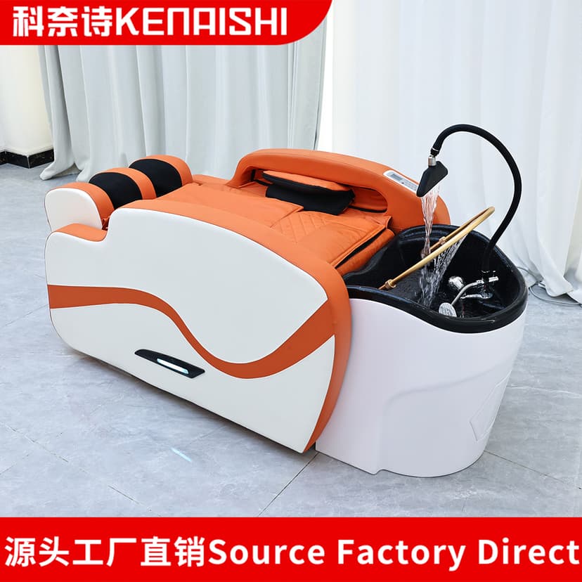 Fully Automatic Intelligent Electric Foot Massage Shampoo Bed Hair Salon Head Therapy Water Circulation Steaming Hair Care Center Massage Bed