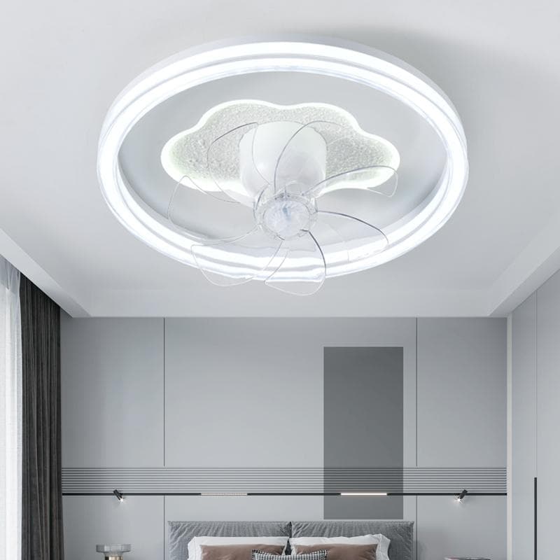 Bedroom Ceiling Lamp Intelligent Offline Voice Shaking Head Electric Fan Lamp Integrated Home Master Bedroom Room Eye Protection Lamp