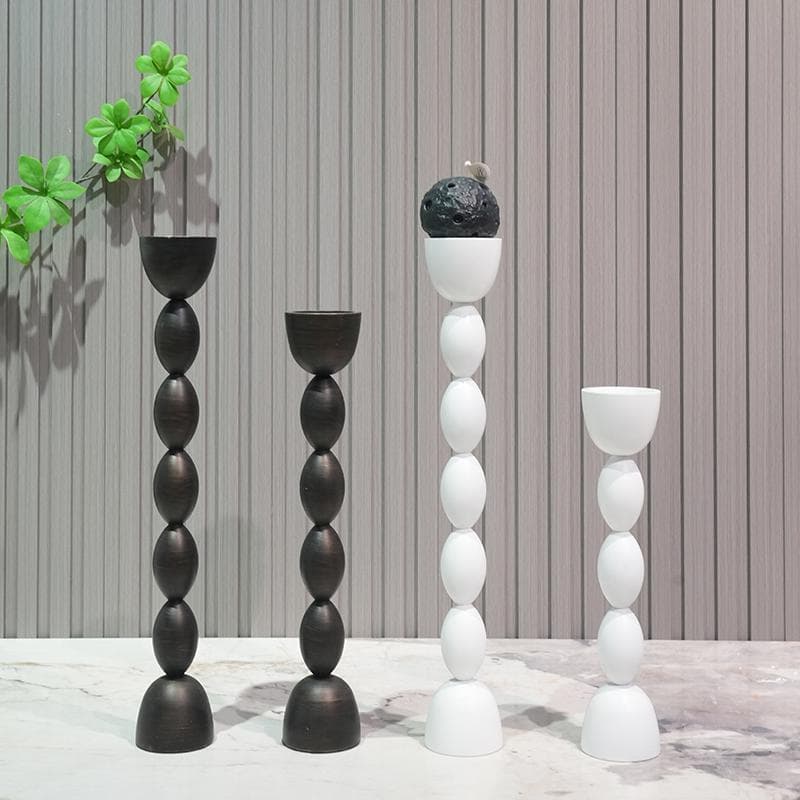 Candlestick Candle Holder Branch Candle Metal Light Purple 27cm