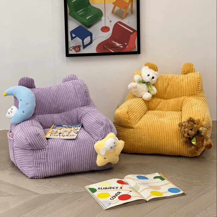Kids Bean Bag Sofa Sofa Chair Cartoon Small Sofa Bedroom Balcony Baby Backrest Bean Bag Balcony Baby Sofa