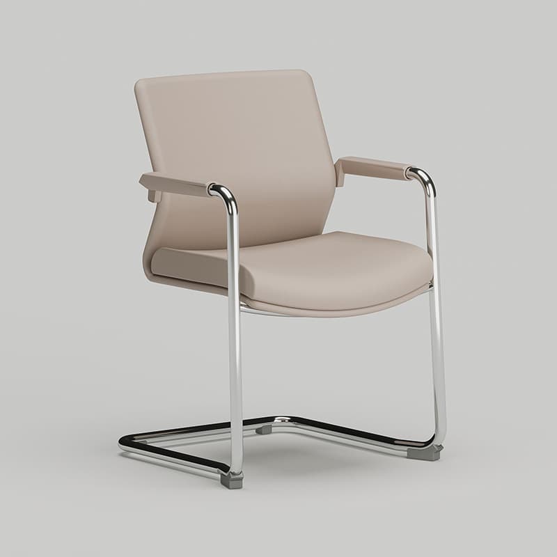 Tea Table Reception Chair Office Chair Conference Chair Computer Chair Minimalist Leather Chair Negotiation Chair Arch Foot Backrest Chair Reception