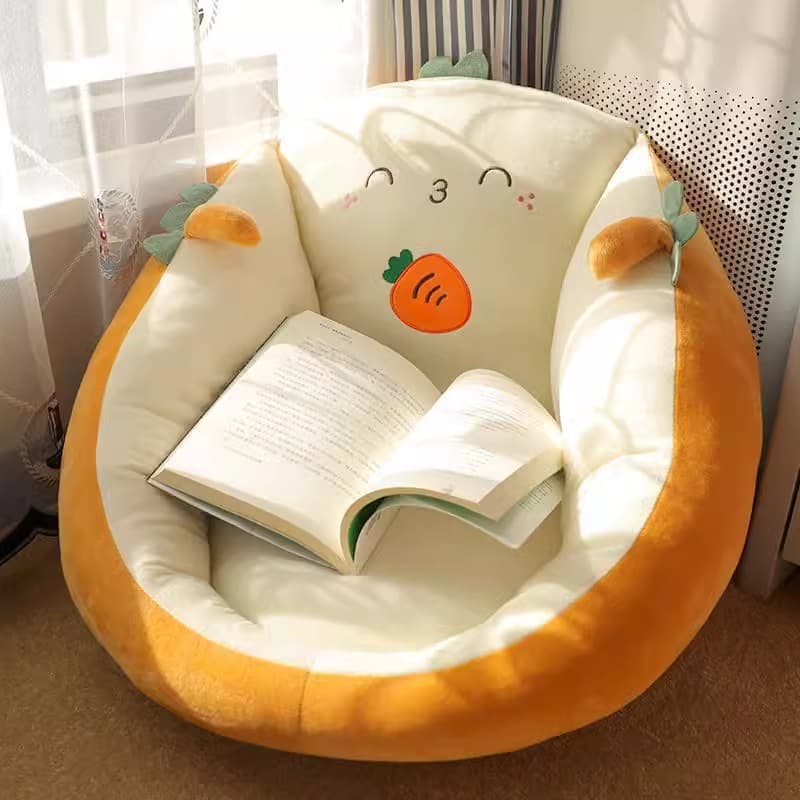 Cartoon Bean Bag Sofa Cushion Tatami Futon Reading Bedroom Sitting Pier Balcony Bay Window kids Cute Small Sofa