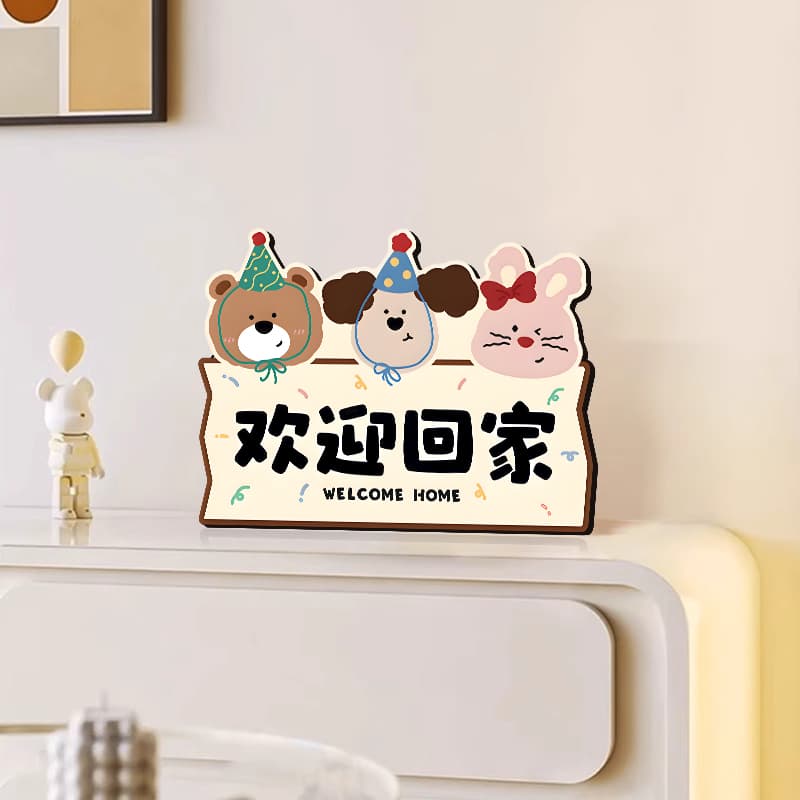 Cartoon Creative Desktop Decoration Painting Internet Celebrity Welcome Home Tv Cabinet Ornament Painting Gift Decoration Painting