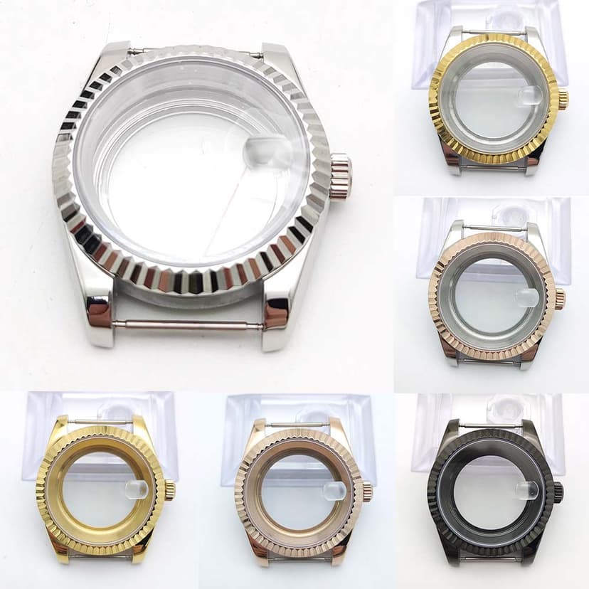 Watch Modification Accessories 39mm Oyster Datejust Case Stainless Steel Sapphire Glass Suitable for Nh35 Movement