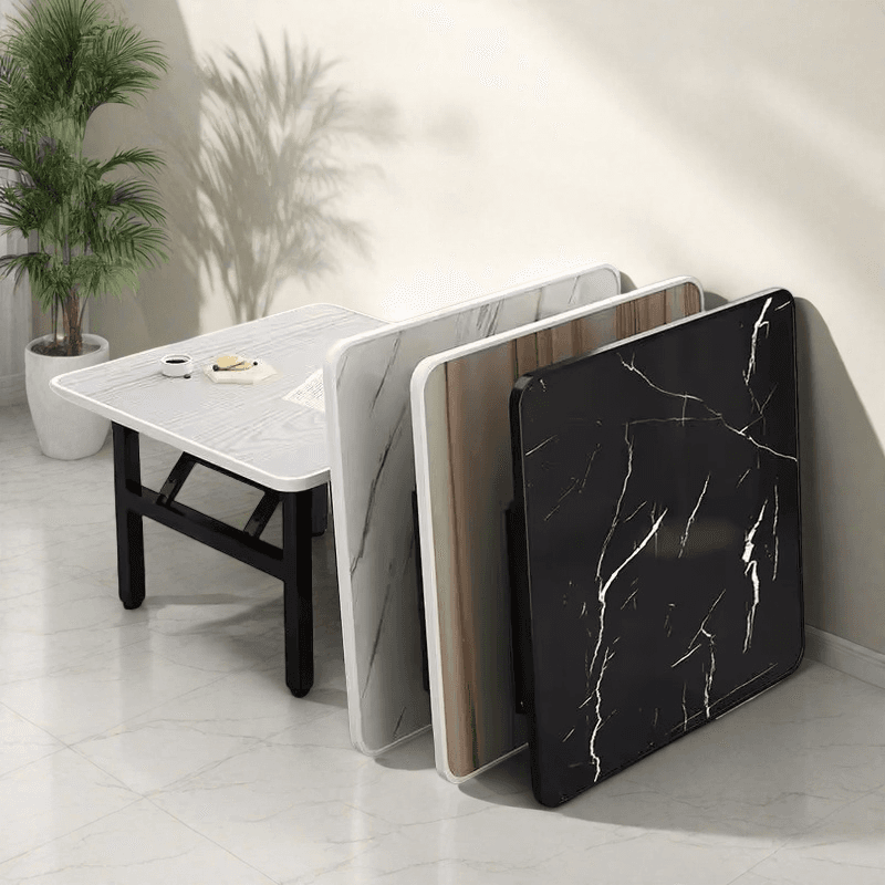 Folding Table for Home Use, Simple Fire Pit Table, Camping Square Dining Table, Portable Small Apartment Stall Square Table