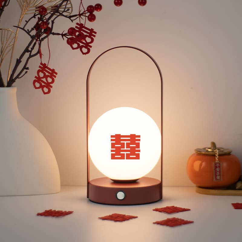 Wedding Table Lamp Bedroom Bedside Lamp Wedding Room Accompanying Lamp Wedding Red Pair of Changming Lantern Wedding Gift for Newlyweds
