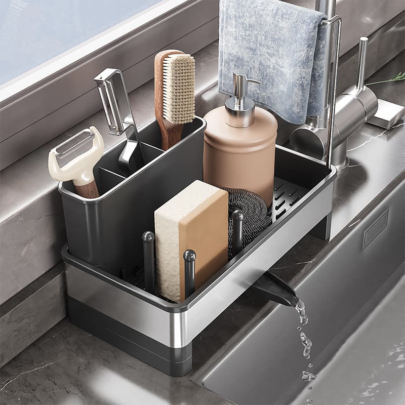 Kitchen Rag Drain Rack, Dishcloth Storage Rack, Towel Drying Rack, Sponge Holder, Sink and Windowsill Dedicated Storage Rack