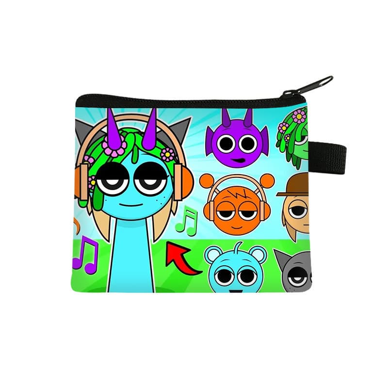 Rhythm Box Primary School Student Coin Purse Cartoon Kidsren's Game Peripheral Loose Wallet Pocket Money Bank Card Cosmetics Bag