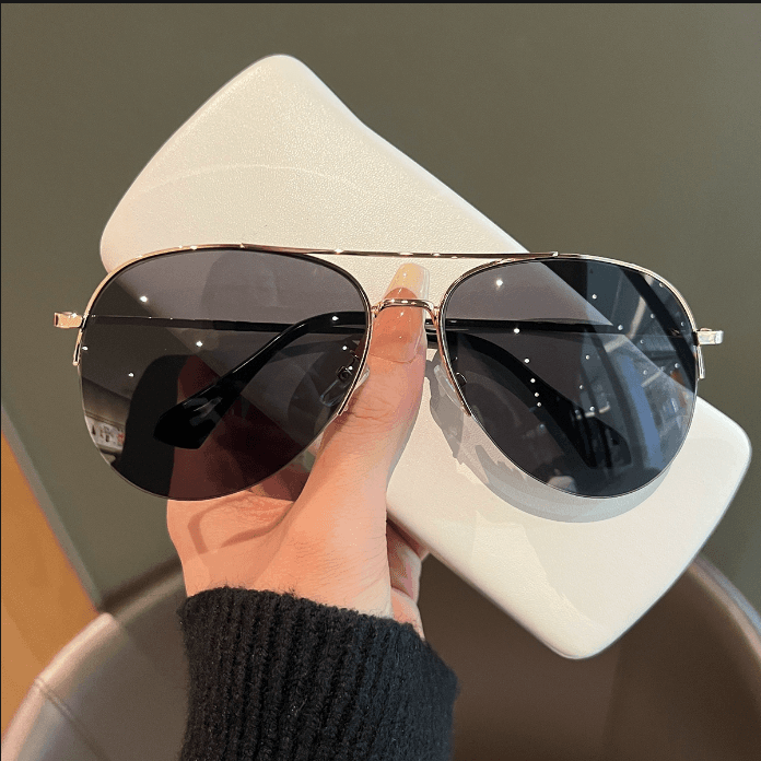 2025 New Aviator-Style Sunglasses for Men, Large Frame, Slimming, Driving, Uv Protection, Stylish and Elegant Sunglasses