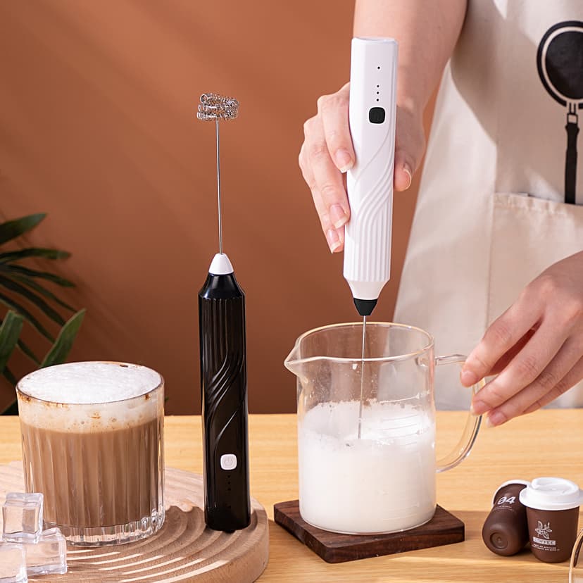 Electric Milk Frother, Coffee Frother, Household Mini Milk Frother, Milk Stirrer, Handheld Wireless Frother