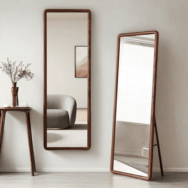 Full-Length Mirror Floor Mirror For Home Bedroom Retro Hangable Standing Dressing Mirror Fancy Wall Popular Fitting Mirror