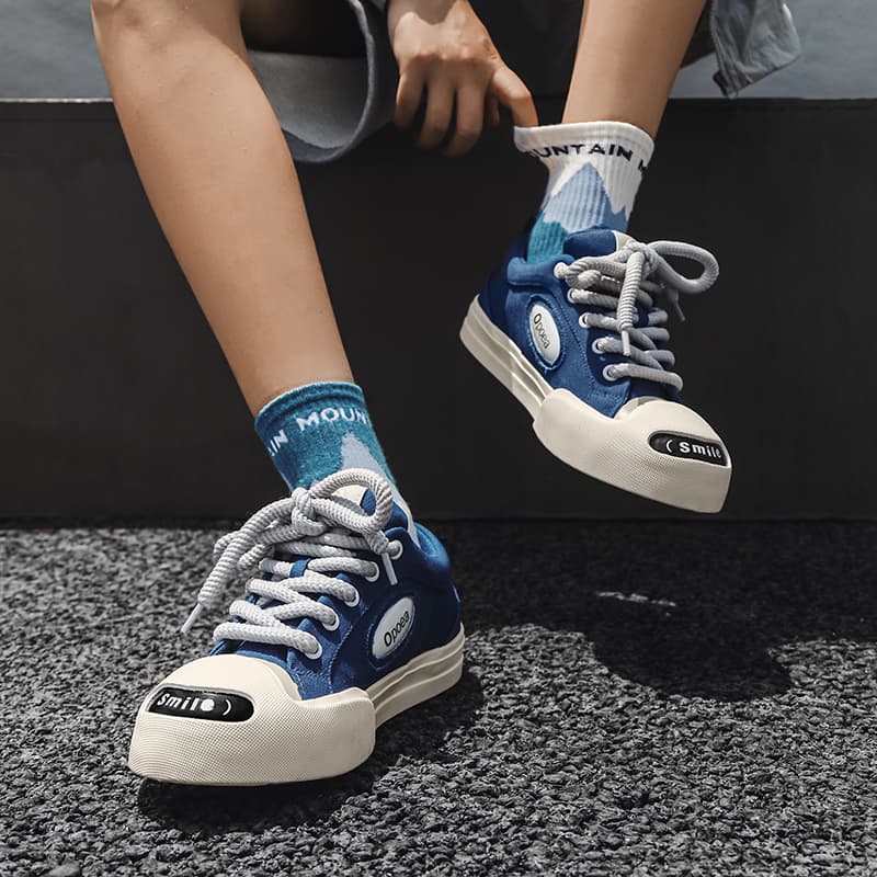 Canvas Shoes for Men 2025 Spring New Niche Design Casual Chunky Sneakers Couple Ugly-Cute Thick-Soled Trendy Sports Shoes