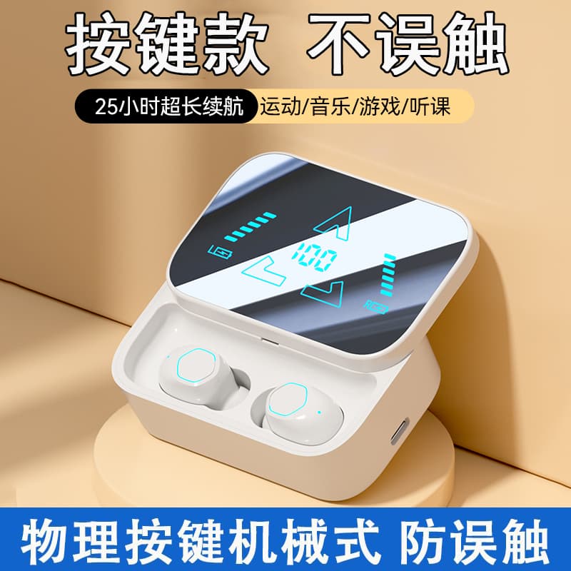 2025 New Model In-Ear Wireless Bluetooth Earphones with Anti-Accidental Touch, Call Noise Reduction, Ultra-Long Battery Life, Physical Press