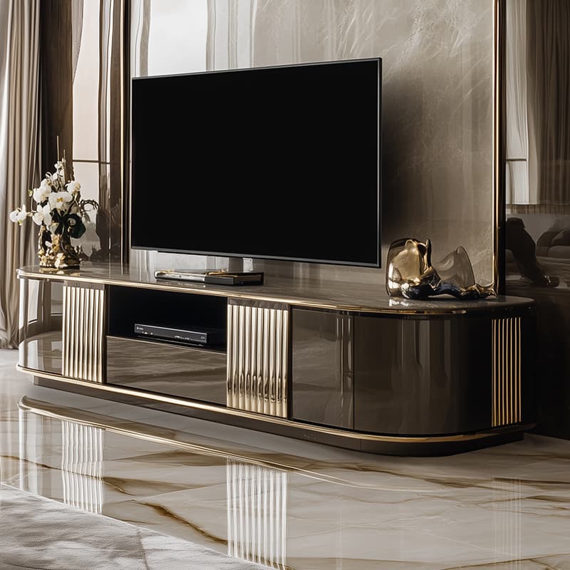 High-End Tv Cabinet Living Room 2025 New Home Modern House Large Flat Layer Accessible Luxury Classy Microcrystalline Stone Heightening